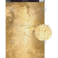Kanban A4  Foiled Card -Golden Galaxy