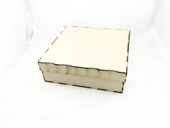 Daisy Jewels and Craft Wooden MDF Box with Lid Ideal for 12"x12" Papers