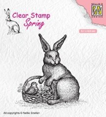 Nellie Snellen Clear Stamps - Easter Hare with Basket