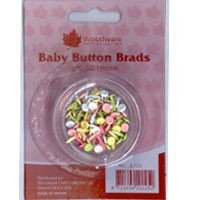 Mini Round Baby Button Brads - Girls (80 pcs)