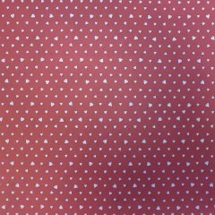 Craft Creations 12" x 12" paper -Hearts White on Red