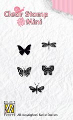 Nellie Snellen Mini Clear stamps - Butterflies