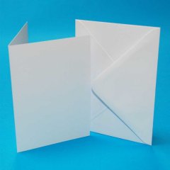 Craft UK A5 Cards and Envelopes - White (25pk)