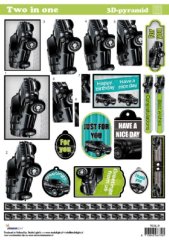 Crafts-Too-Studio Light- Two in One  Pyramid 3D Sheet - Jeep