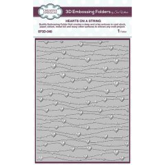 Creative Expressions 3D Embossing Folder - Hearts on a String