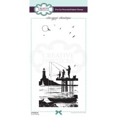 Creative Expressions Designer Boutique Rubber Stamp - Gone Fishing