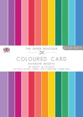 The Paper Boutique Everyday A4 Coloured Card - Rainbow Brights