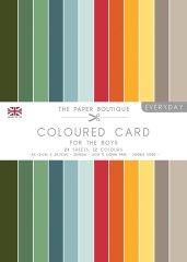 The Paper Boutique Everyday A4 Coloured Card - For the Boys