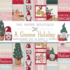 The Paper Boutique 8" x 8" Embellishment Pad - A Gnome Holiday
