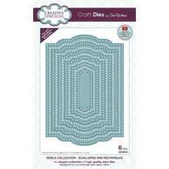 Sue Wilson Die - Noble Collection- Scalloped End Rectangles