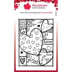 Woodware Clear stamp - Heart Collage