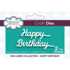 Creative Expressions One-liner Die Collection - Happy Birthday