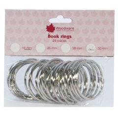 Woodware Book Rings- 2 " Silver