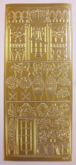 Woodware Outline stickers - Front Door (Gold)