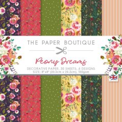 The Paper Boutique 8" x 8" Paper Pad Peony Dreams