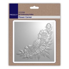 *NEW* Presscut 3D Embossing Folder -Flower Corner