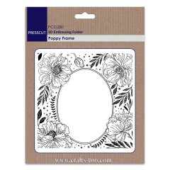 Presscut 3D Embossing Folder - Poppy Frame