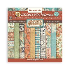 *NEW* Stamperia 8x8 inch Double Sided Scrapbooking Pad - Backgrounds - Furry Friends