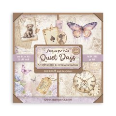 *NEW* Stamperia 12x12 inch Scrapbooking Pad 22 Sheets Single Sided - Quiet Days
