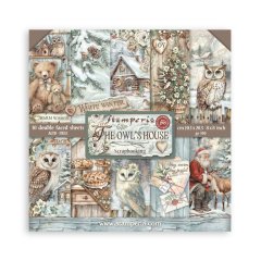 *NEW* Stamperia 8 x 8 Inch Scrapbooking Pad 10 sheets  - The Owl's House