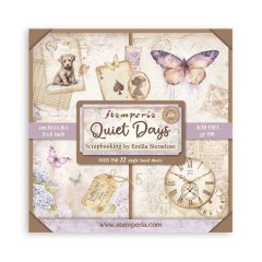 *NEW* Stamperia 8x8 inch Single Sided Scrapbooking Pad 22 Sheets - Quiet Days
