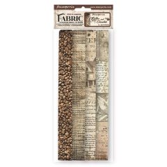 *NEW* Stamperia  Fabric Sheets 30cm x 30cm (4pk) - Coffee and Chocolate