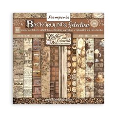 *NEW* Stamperia Coffee and Chocolate 8x8 inch Mini Scrapbooking Pad Backgrounds Selection