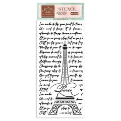 Stamperia Thick Stencil 12 x 25cm Oh La La Tour Eiffel