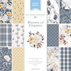 The Paper Boutique Decorative Paper Pad 8 x 8 in - Blooms of Elegance