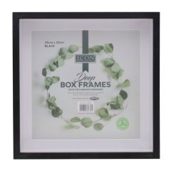 *NEW* Icon Deep Box Frame 25cm x 25cm -Black