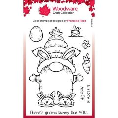 Woodware Clear Singles Stamp - Bunny Gnome