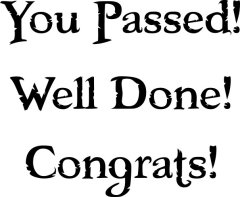 Woodware Clear Stamp Set - You Passed Well Done Congrats