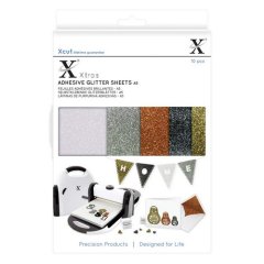 Xcut Xtras' A5 Adhesive Glitter Sheets (10pcs) - Metallics