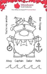*NEW* Woodware Clear Stamp -Ahoy Captain Norman Gnome