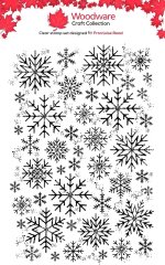 Woodware Clear Stamp - Snowflake Shower A6