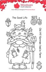 Woodware Clear Stamp -Farmer Norman Gnome