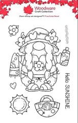 *NEW* Woodware Clear Stamp -Summer Norma Gnome