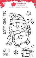 *NEW* Woodware Clear Stamp - Dancing Penguin A6