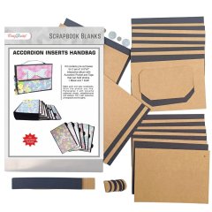 *NEW* CrafTreat Accordion Inserts Handbag - 1 x Black  & 1 x Kraft