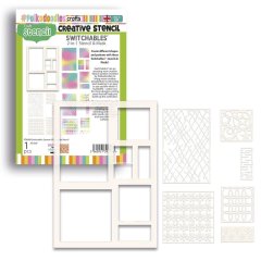 Polkadoodles Switchables Stencil - Squares and Rectangles
