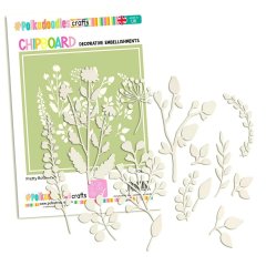 Polkadoodles Chipboard Shapes/Embellishments - Pretty Botanicals