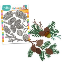 Polkadoodles Die - Autumn Winter Pinecones