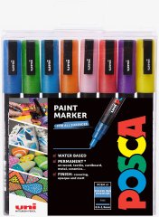 *NEW* Posca Paint Marker PC-3M 8pc Pack -Sparkling