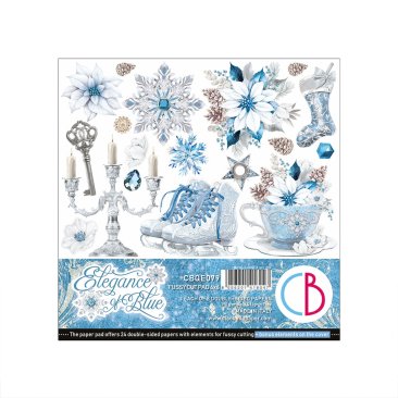 Ciao Bella Papers - Fussy Cut Paper Pad 6x6  Elegance of Blue