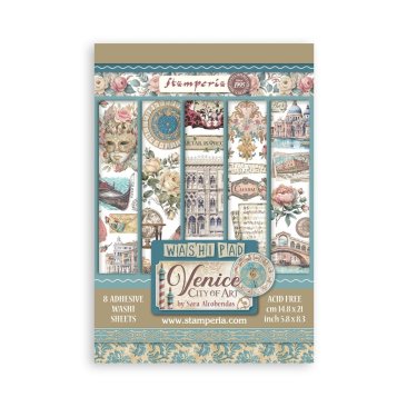 *NEW* Stamperia A5 Washi Pad 8 sheets Venice - City of Art