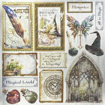 Ciao Bella Papers -6" x 6" Deluxe Paper Pad Wizard Academy