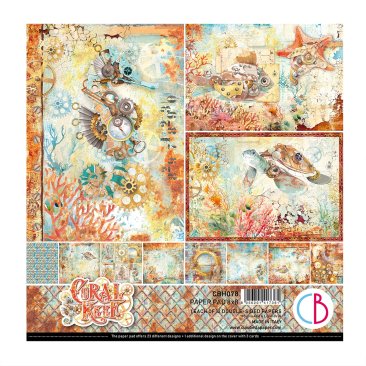 Ciao Bella Papers -8" X 8" Paper Pad Coral Reef
