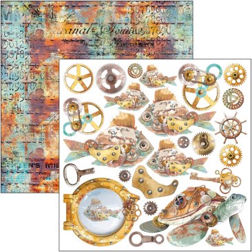Ciao Bella Papers -6" x 6"Fussy Cut  Paper Pad Coral Reef