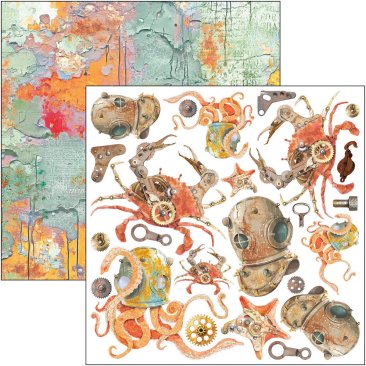Ciao Bella Papers -6" x 6"Fussy Cut  Paper Pad Coral Reef