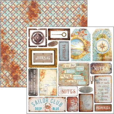 Ciao Bella Papers -6" x 6"Fussy Cut  Paper Pad Coral Reef
